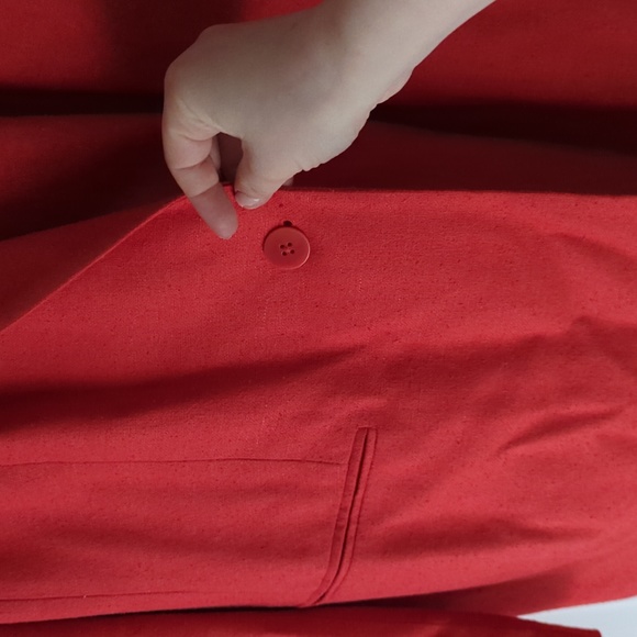 NWOT Nordstrom Coral Single Button Silk Blazer - Picture 3 of 6